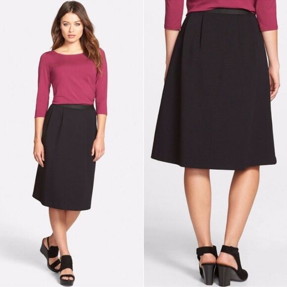 Eileen Fisher Ponte Knit Pull On Milano Skirt Sz S - Picture 1 of 11